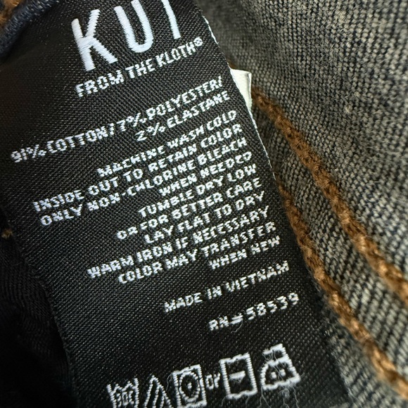 KUT From The Kloth Slim Straight Mid Rise Jeans Size 2 Medium Wash | Stretch - Picture 6 of 11